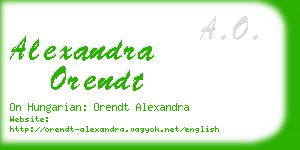 alexandra orendt business card